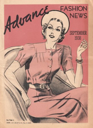Журнал Advance Fashion News, сентябрь 1938 г.