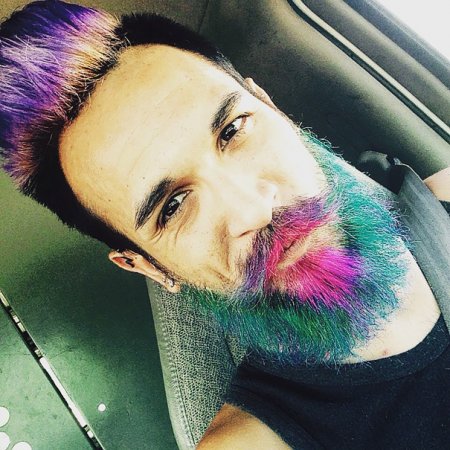 разноцветная борода