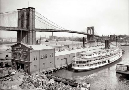 Бруклинский мост, Нью Йорк. 1900 г