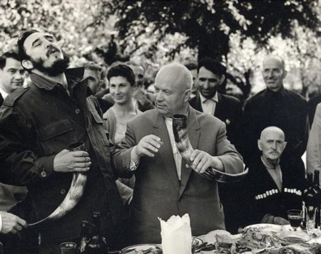 Хрущев и Кастро в Грузии, 1963