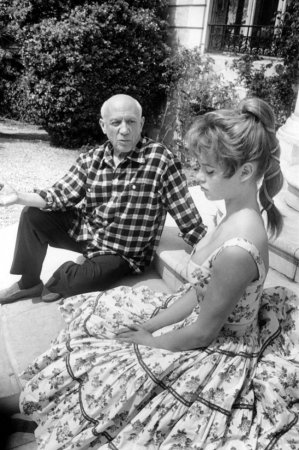 Пабло Пикассо и Брижит Бардо, 1956